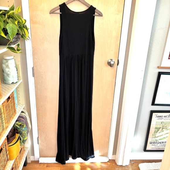 Loveappella Black Sleeveless Maxi Dress Minimalist Large - Picture 3 of 6